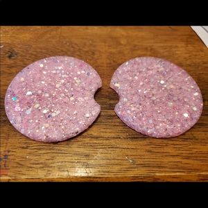 Pink car coasters